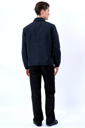 Short Zip Jakke - Navy