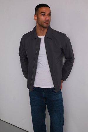 Short Zip Jacket - Grå