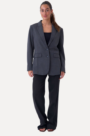 Klassisk fit Blazer - Mørk Grå