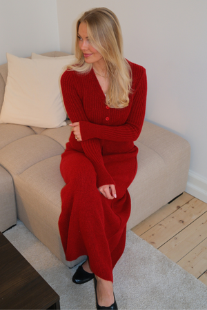 Nova Knit Skirt - Rød