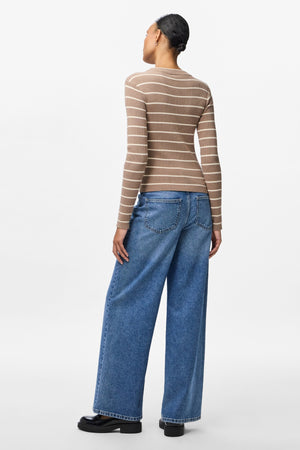 Mira New O-Neck Knit - Greige/Bjørk