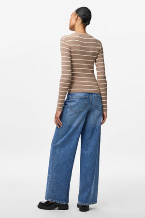 Mira New O-Neck Knit - Greige/Bjørk