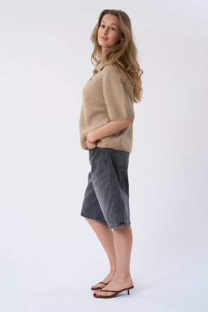 Alba Polo Strikk - Beige