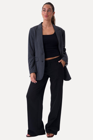 Klassisk fit Blazer - Mørk Grå