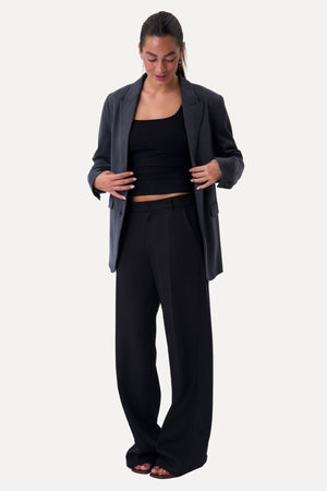 Klassisk fit Blazer - Mørk Grå