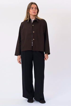Mavis Short Jacket - Mørkebrun