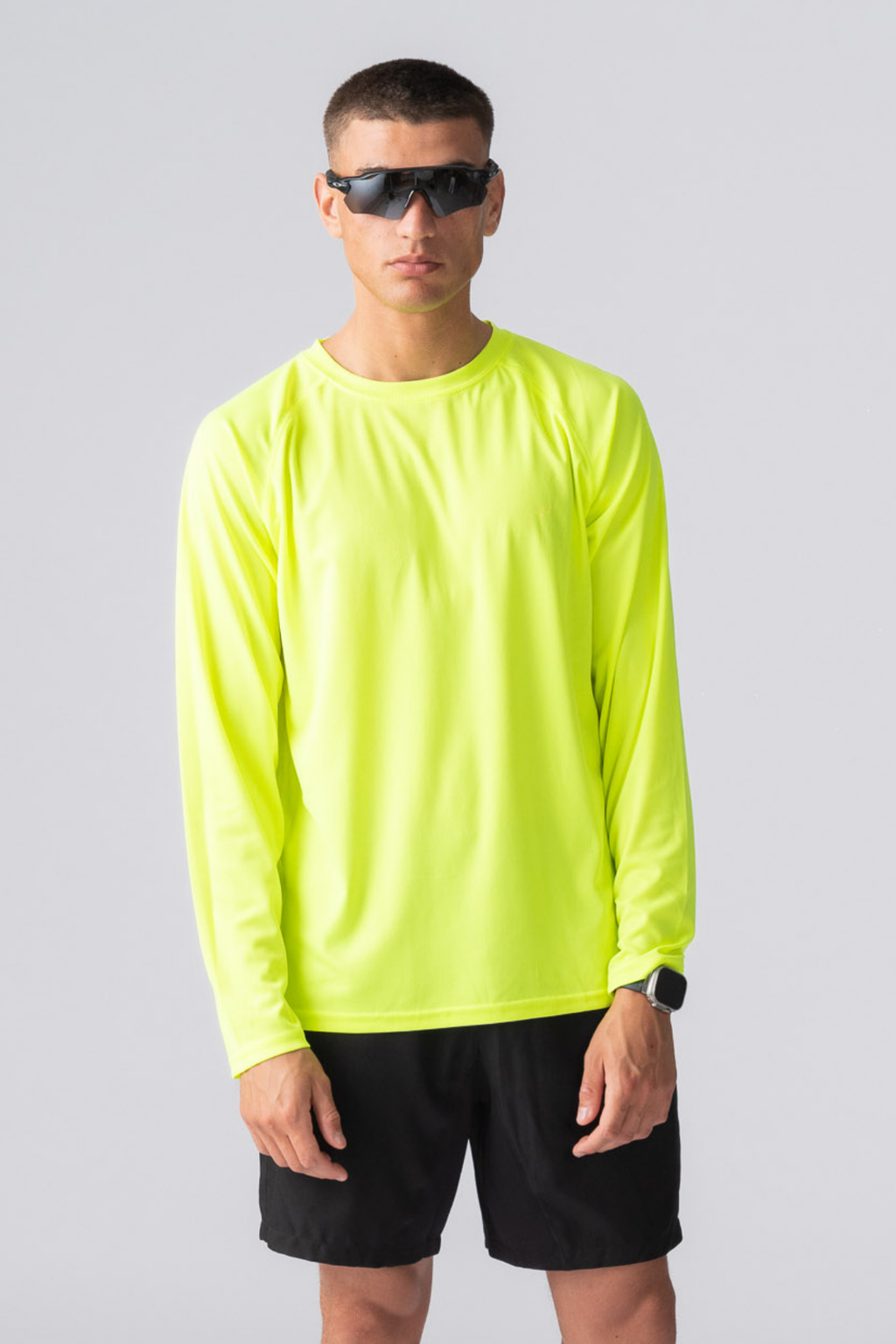 Langermet Trenings T-shirt - Neon Gul