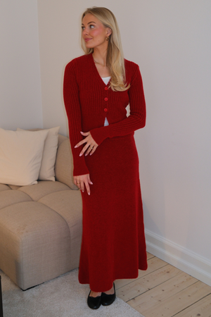 Nova Knit Skirt - Rød