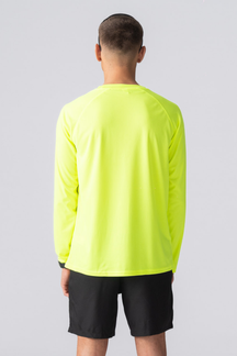 Langermet Trenings T-shirt - Neon Gul