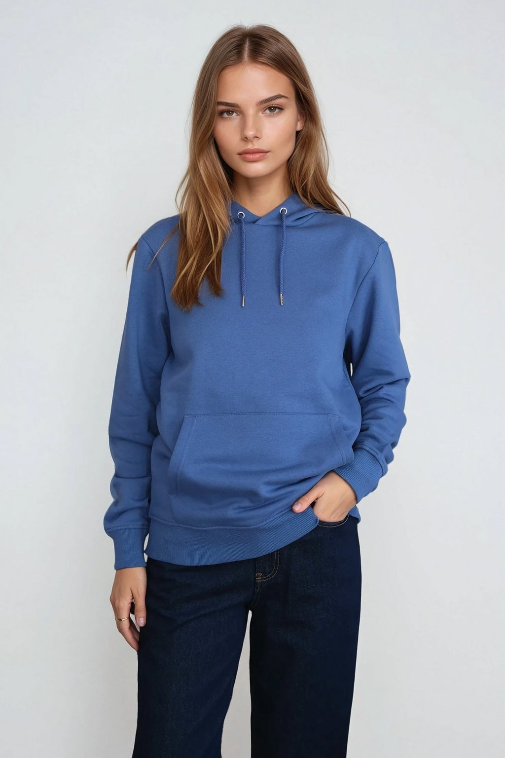 Sweatshirt Hoodie - Dus Blå