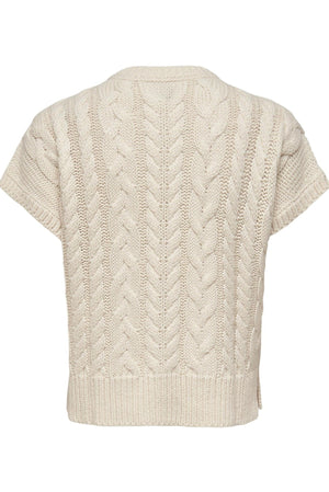 Violetta Cable Vest - Eggnog