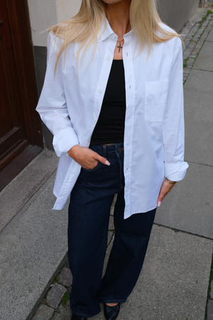 Boyfriend Oxford Skjorte - Hvit