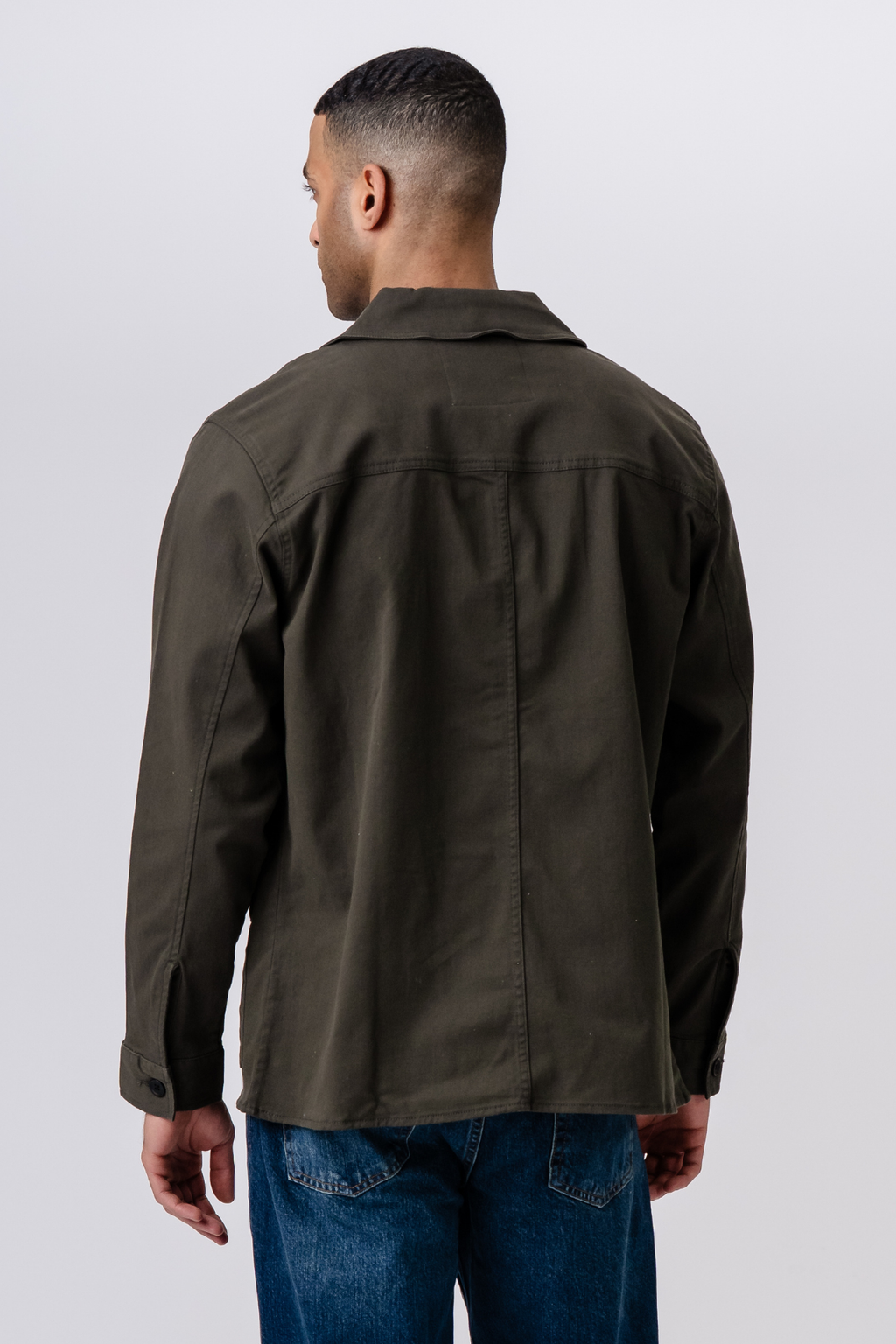 Twill Skjortejakke - Mørk Olive
