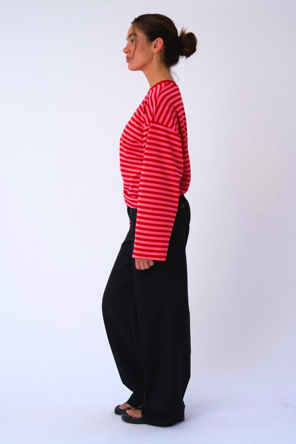 Cleo Bluse - Rød/Rosa