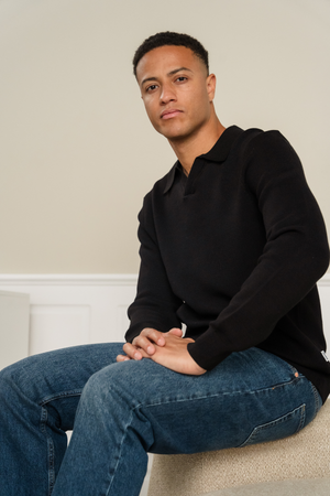 Samuel Strikket Polo - Svart