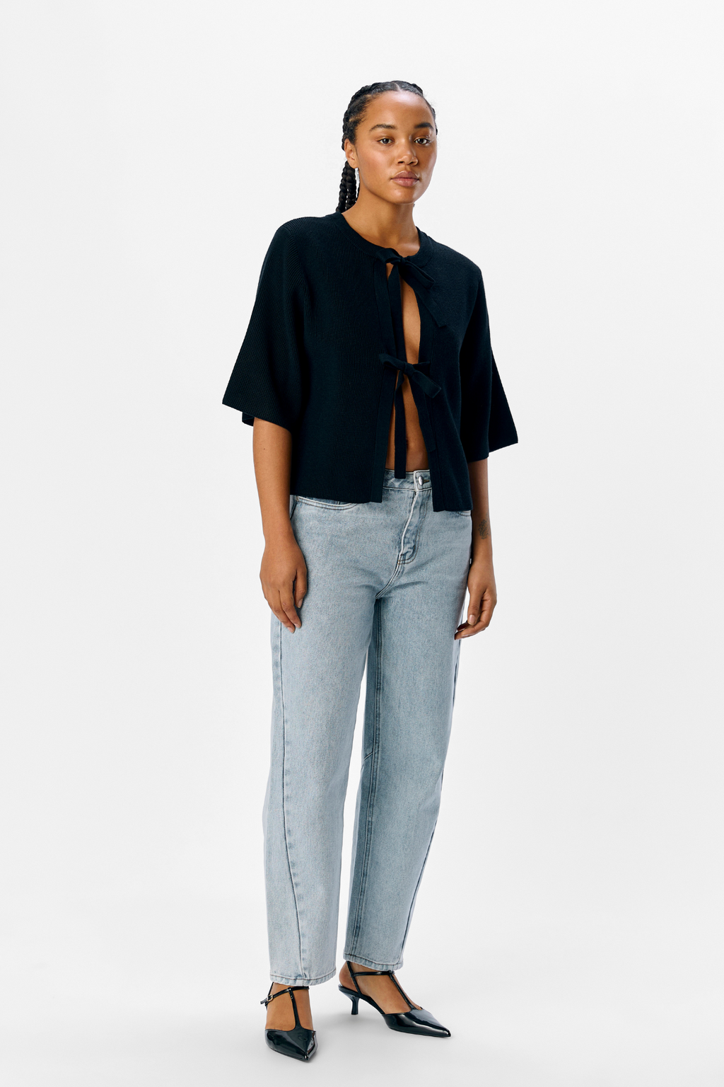 Julla Parvi 2/4 Strikke Cardigan - Svart