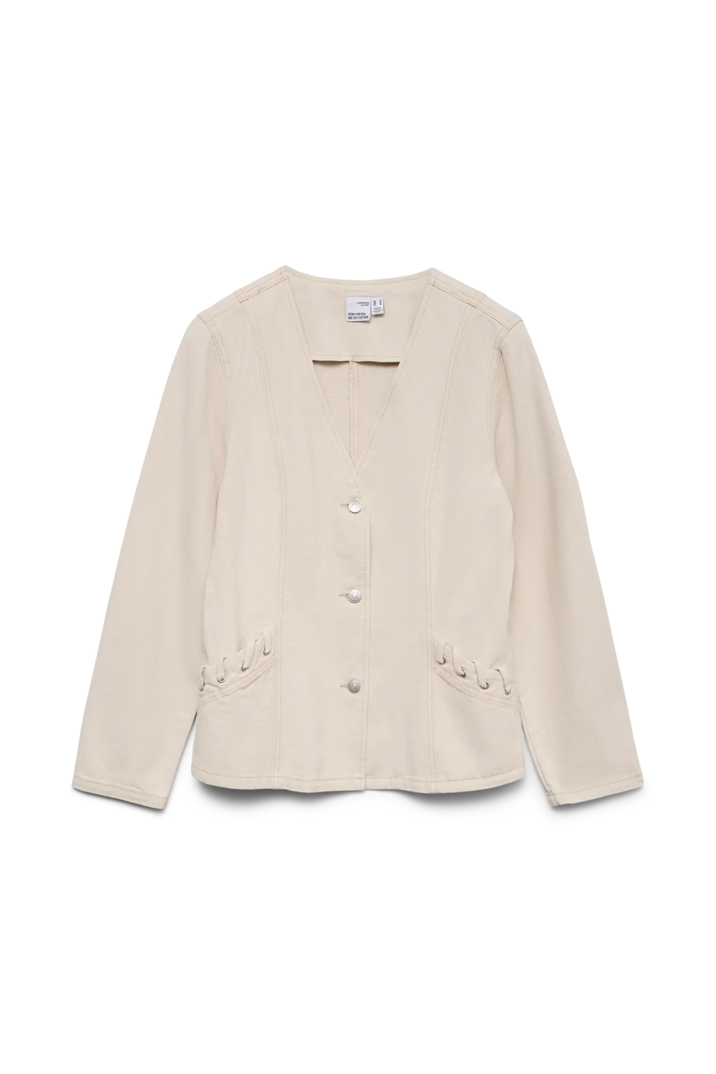 Leva String Ecru Denim Jakke - Ecru