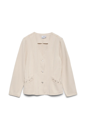 Leva String Ecru Denim Jakke - Ecru
