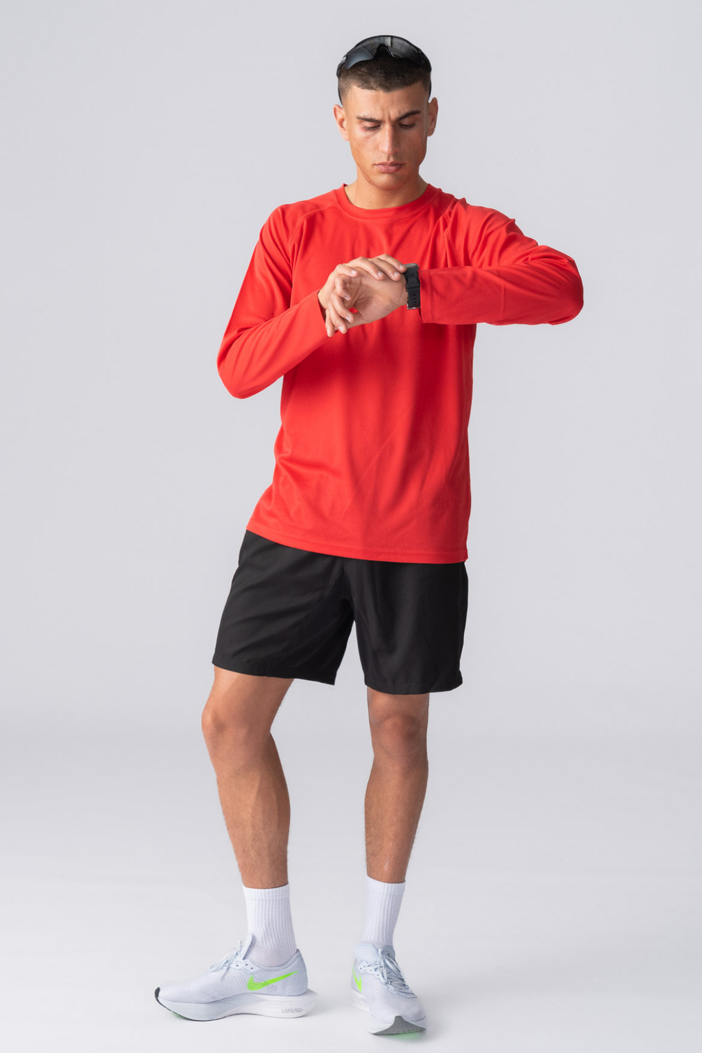 Langermet Trenings T-shirt - Rød