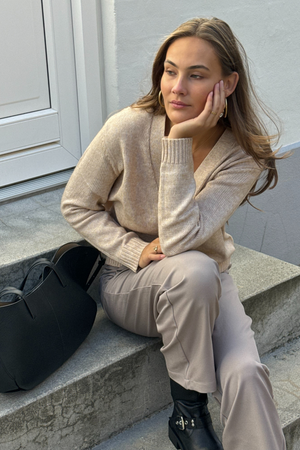 Strikket Cardigan - Beige