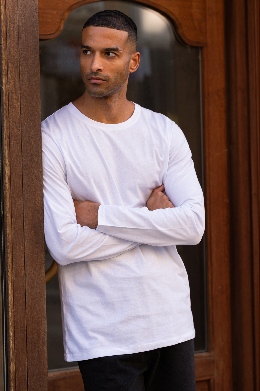 Basic Langermet T-shirt - Hvit