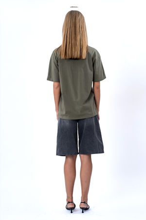 Heavy Boxfit Tee - Oliven