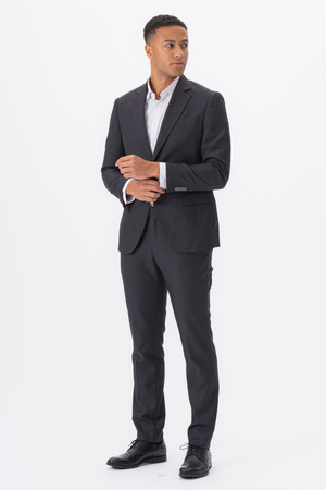Premium Enkeltspent Blazer - Gråbrun