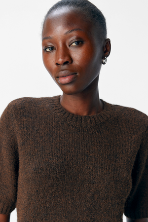 Aggia S/S Strikkegenser - Sjöbrun