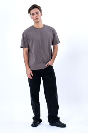 Heavy Boxfit Tee - Mørkegrå