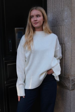 Martina Strikkegenser - Hvit