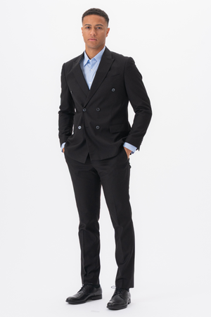 Premium Dobbeltspent Blazer - Svart