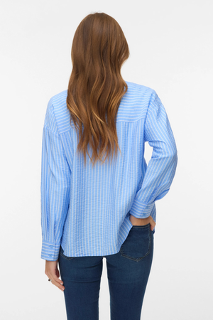 Kaja Ls Skjorte - Vista Blue Sandra