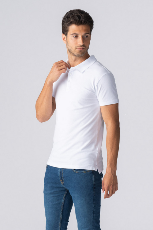 Muscle Polo Shirt - Hvit