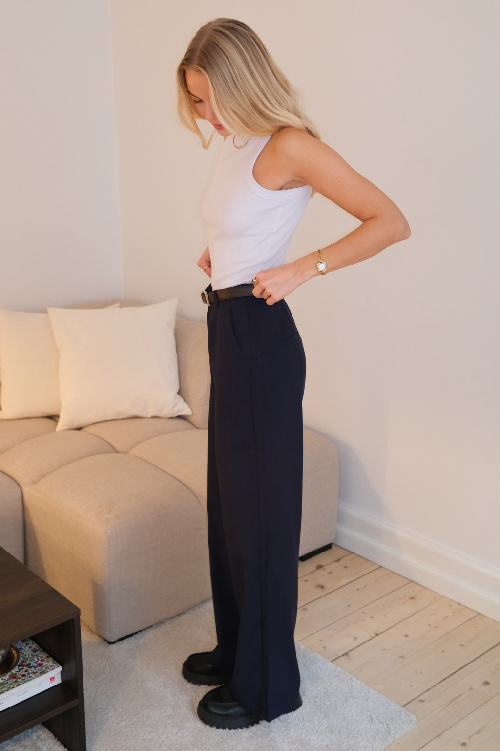 Talia Baggy Bukse - Navy