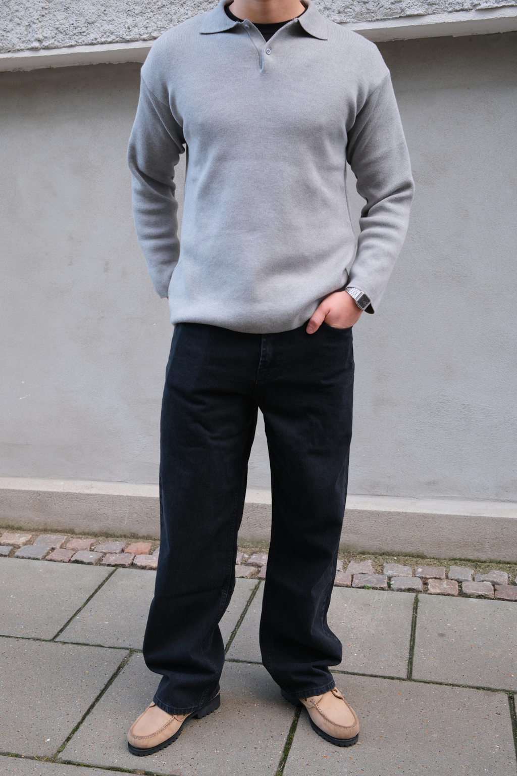 William Regular Jeans - Helt Svart