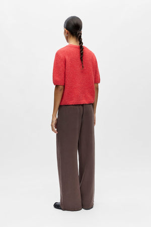 Saggia V-Neck Knit Cardigan - Poinsettia Melange