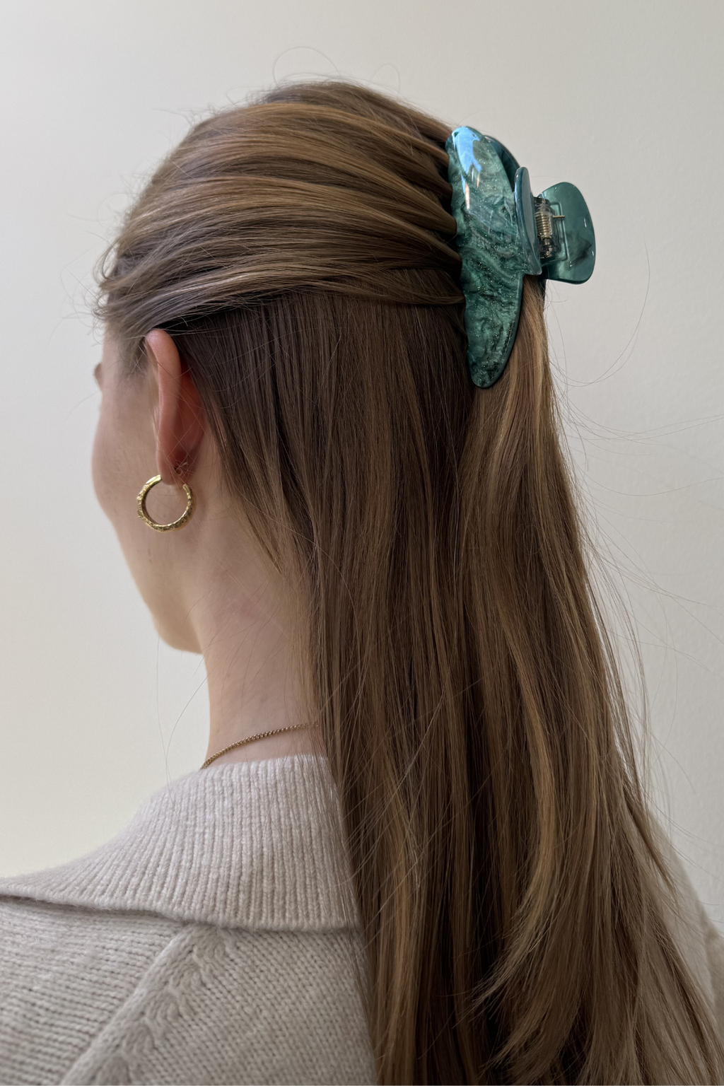 Hårklemme - Agatgrønn