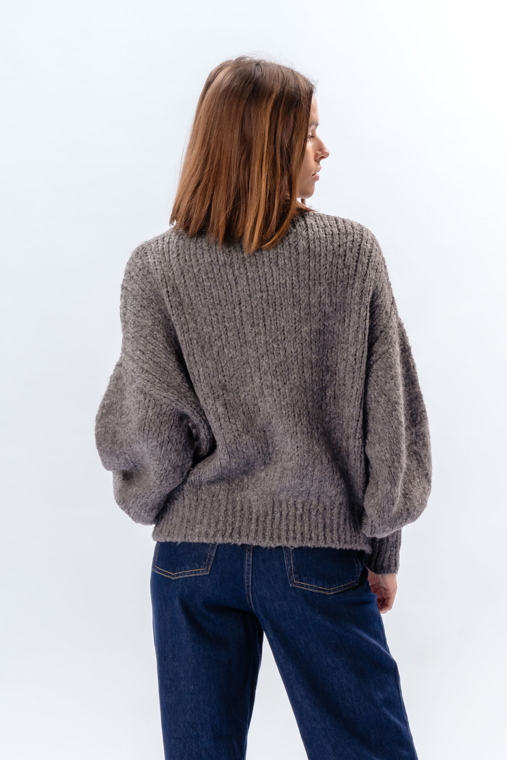 Emma Cable Knit - Mellomgrå