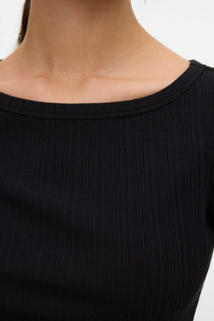 Verde Boatneck Top - Sort