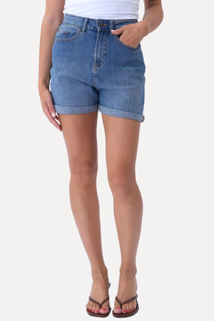 Denim Shorts - Medium Blue Denim