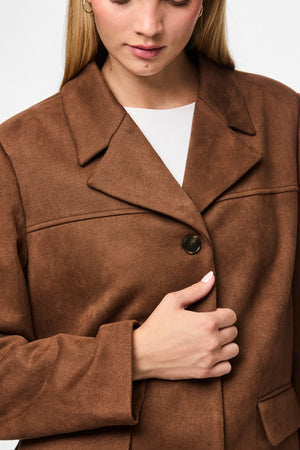 Rakel Børstet Yttertøy Blazer - Downtown Brown