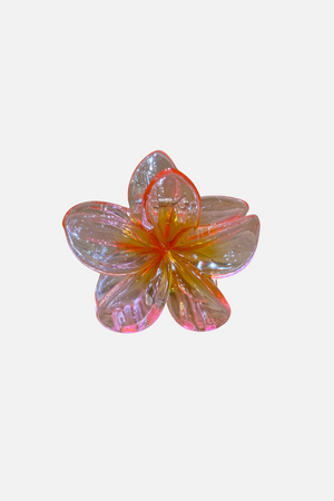 Blomster Hårklemme - Rosa/Oransje