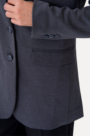 Klassisk fit Blazer - Mørk Grå