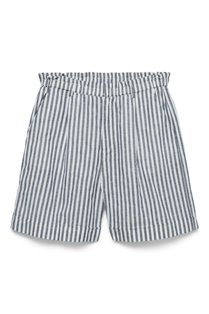 Selma Shorts - Navy Blazer stripete-Snow White
