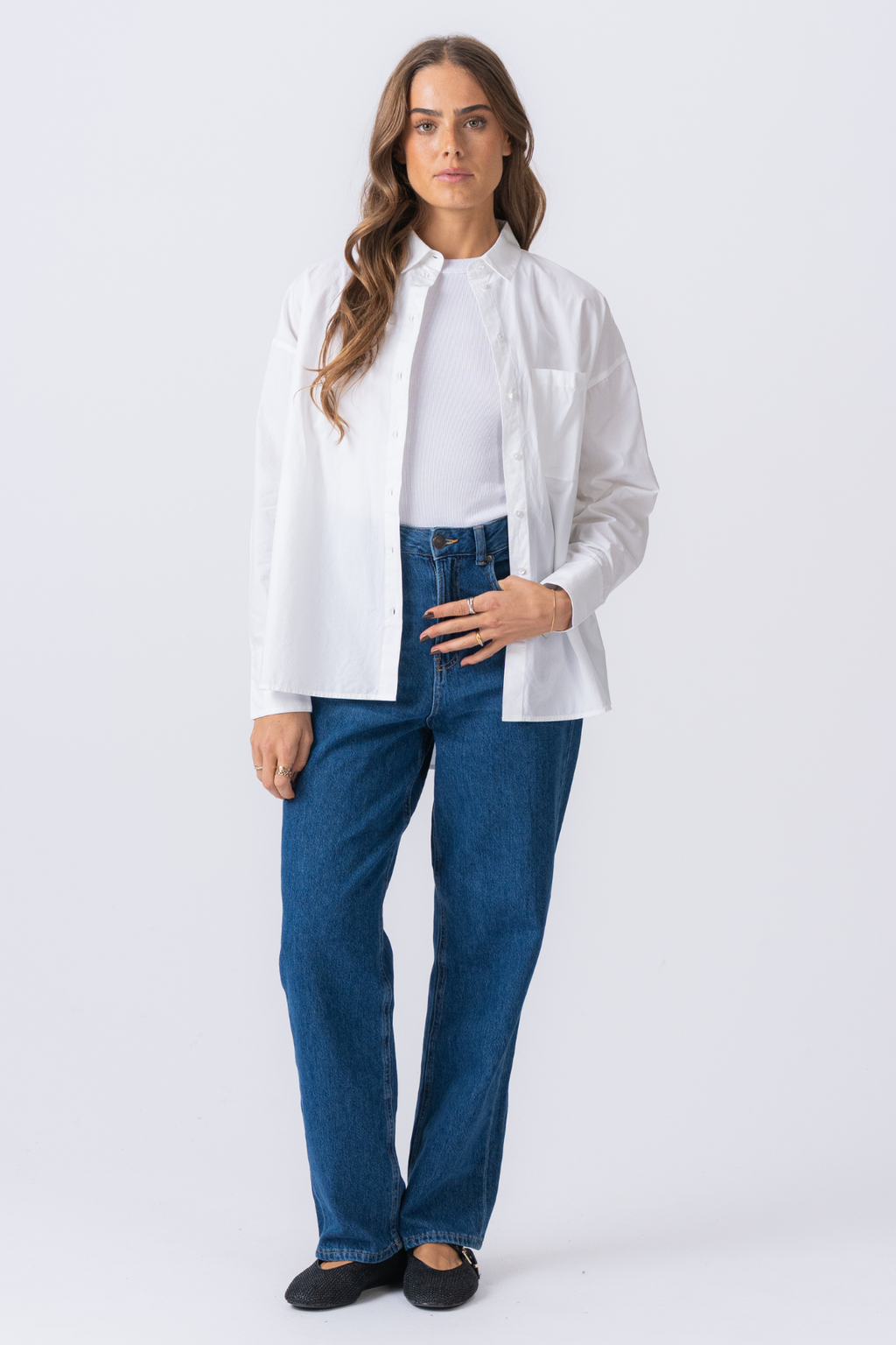 Relaxed Shirt - Hvit