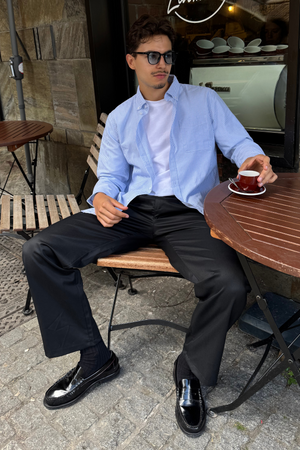 De Originale Performance Oxford Skjorte - Lys Blå/Hvit