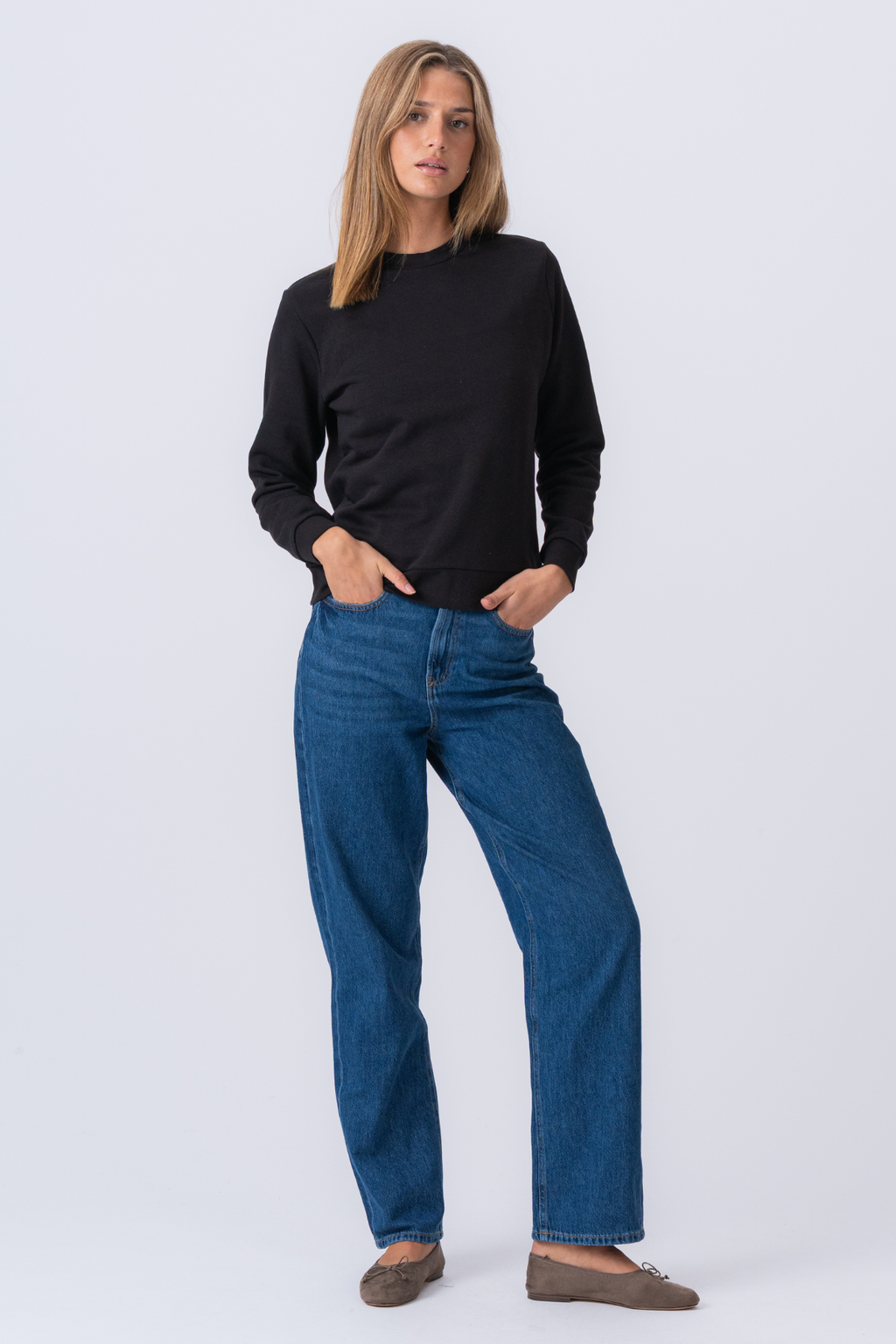 Essensiell Crewneck - Svart