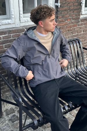 Vindjakke - Mørkegrå