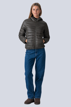 Lett Pufferjakke - Olivengrønn