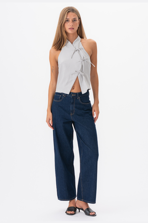 Silva Stripete Topp - Grå